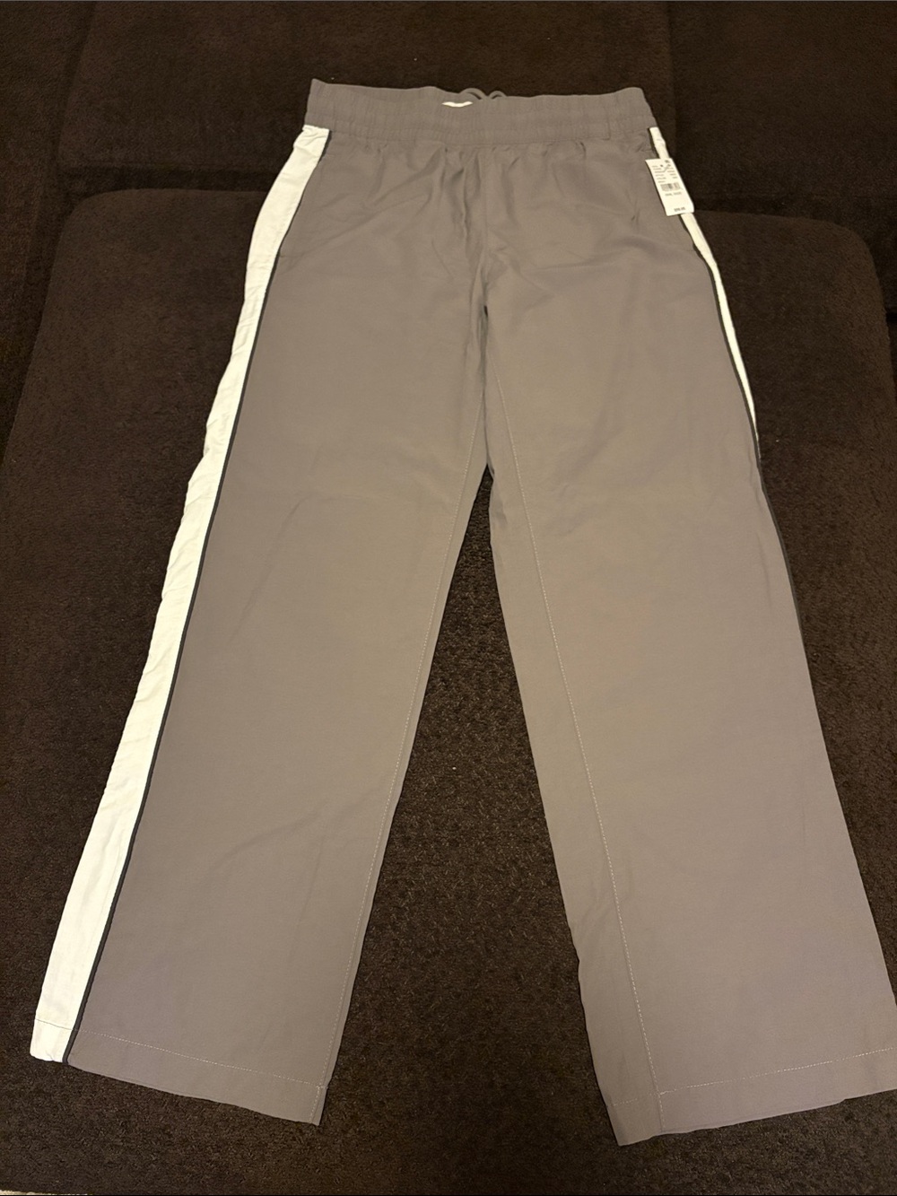 PacSun Men's Gray Sweatpants with White Side Stripe